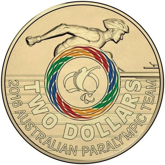 2016 Paralympic UNC $2 Coin