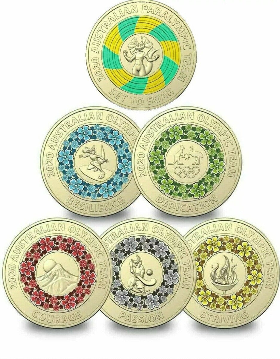 2020 Tokyo Olympic UNC 6 Coin Set