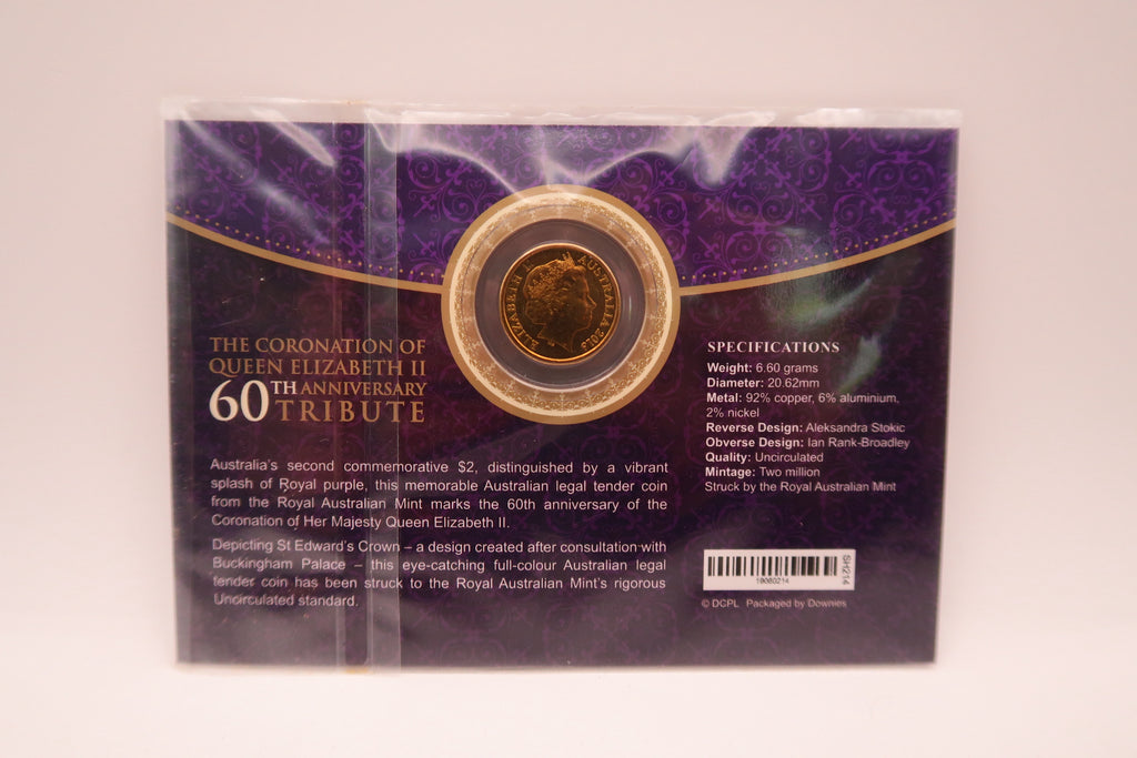 2013 Coronation Carded $2 UNC Coin