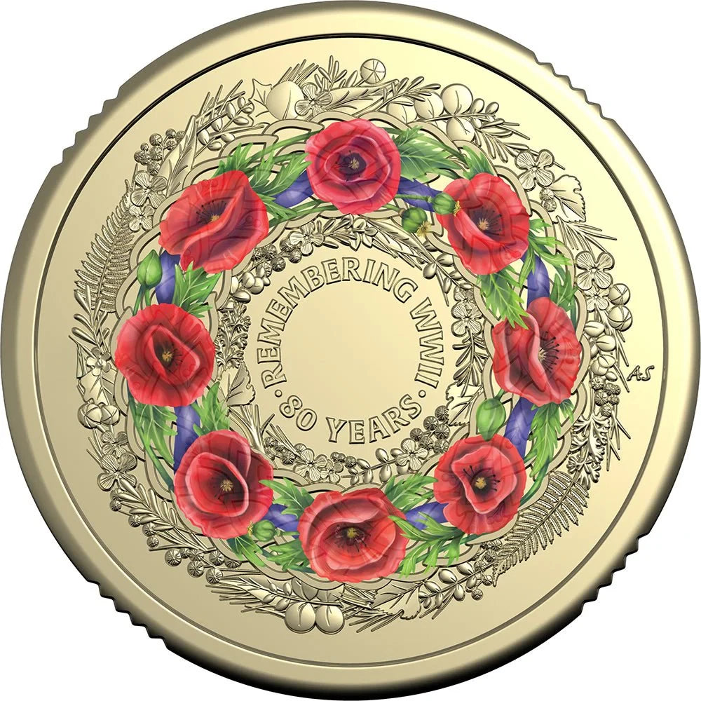 2025 80th Anniversary WWII (Poppy Wreath) Circulated $2 Coin
