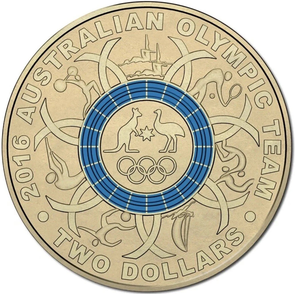 2016 Blue Rio Olympic Circulated $2 Coin