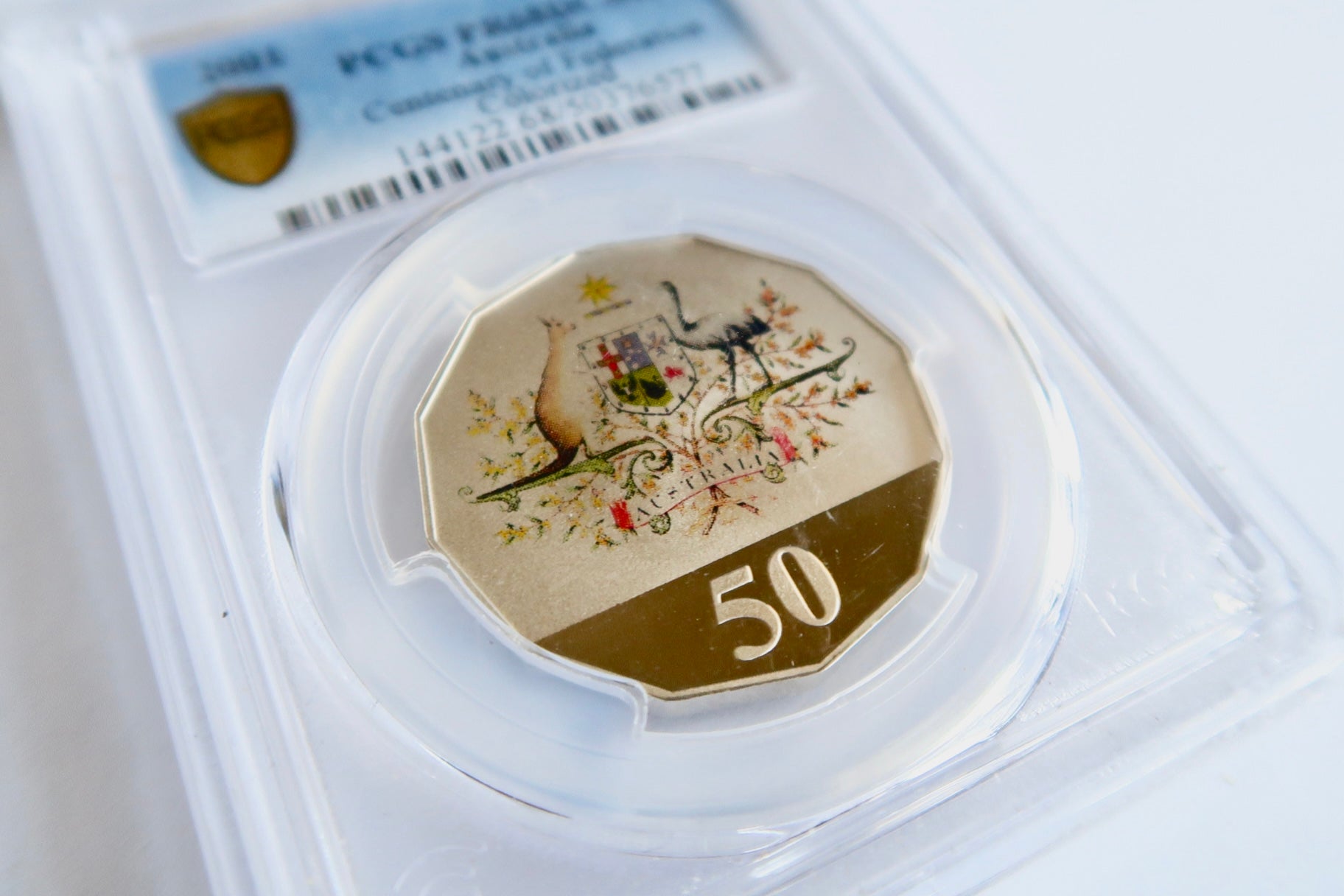 PCGS PR68 DCAM 2001 Centenary of Federation 50c Coin