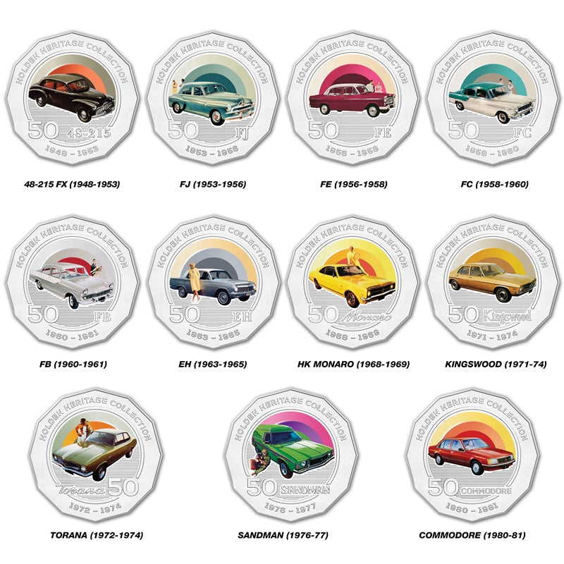 2016 Holden Heritage Collection 11 Coin Set