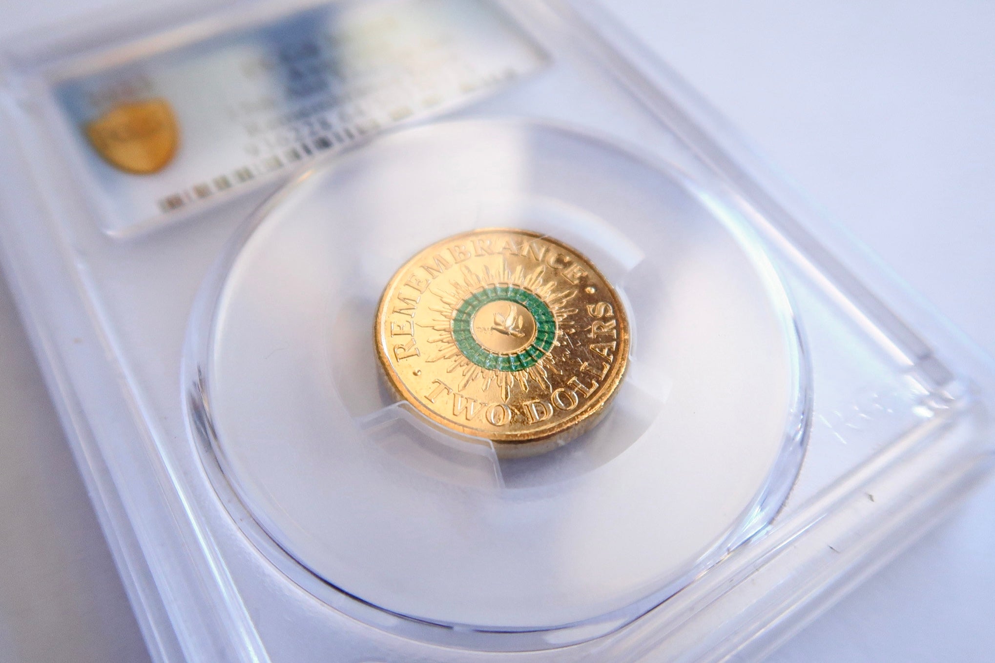 PCGS MS64 Graded 2023 Green Dove $2 Coin