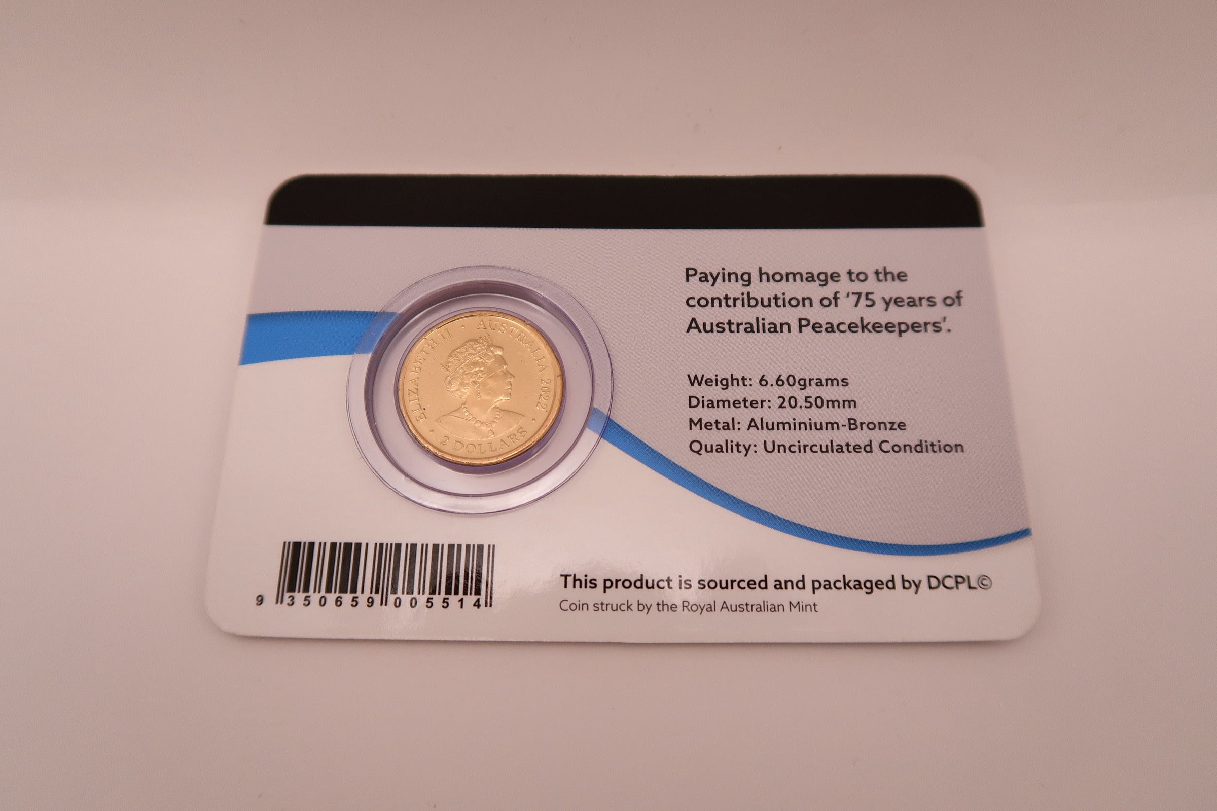 2022 Peacekeeping $2 Carded Coin