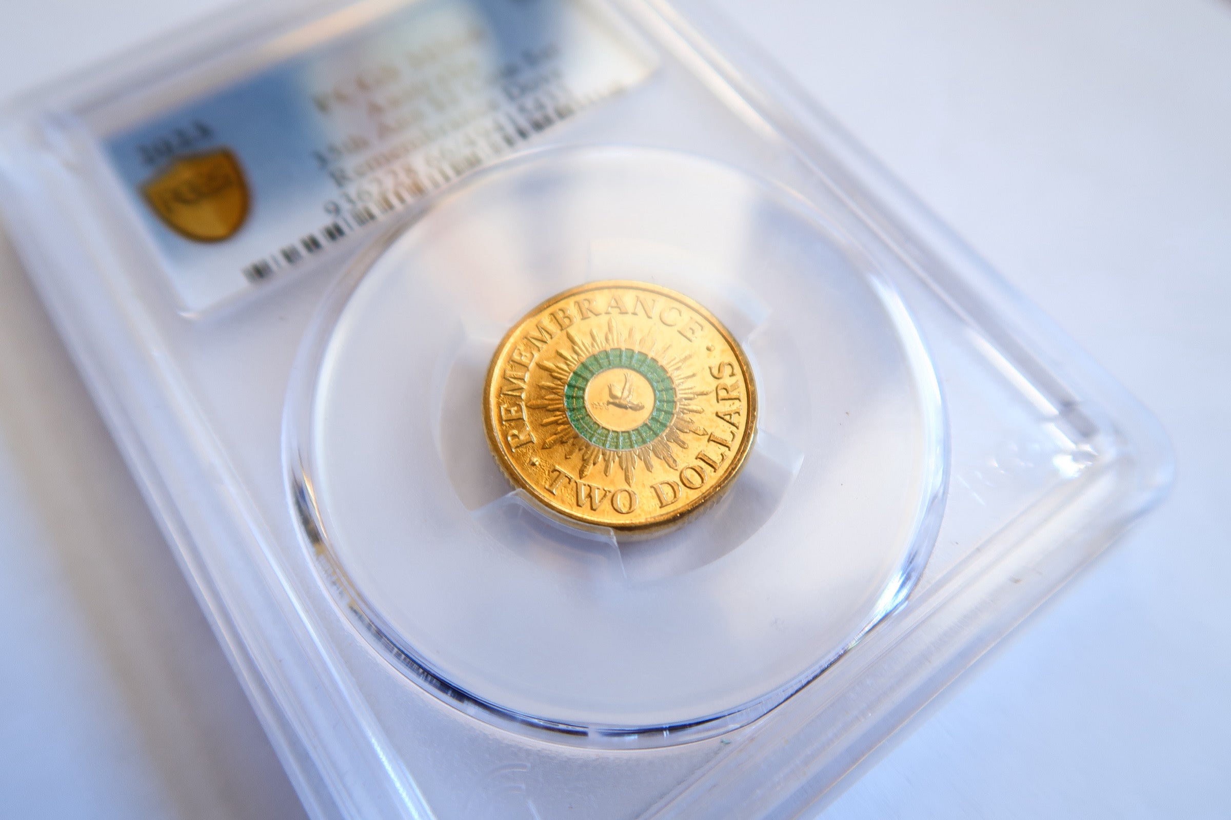 PCGS MS66 Graded 2023 Green Dove $2 Coin