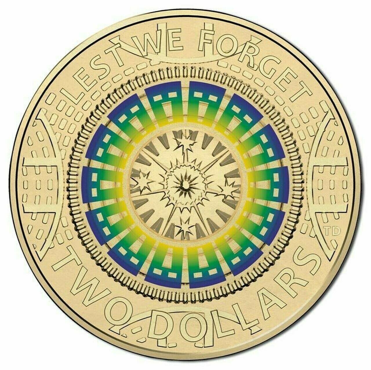 2017 Mosaic (Lest We Forget) Circulated $2 Coin