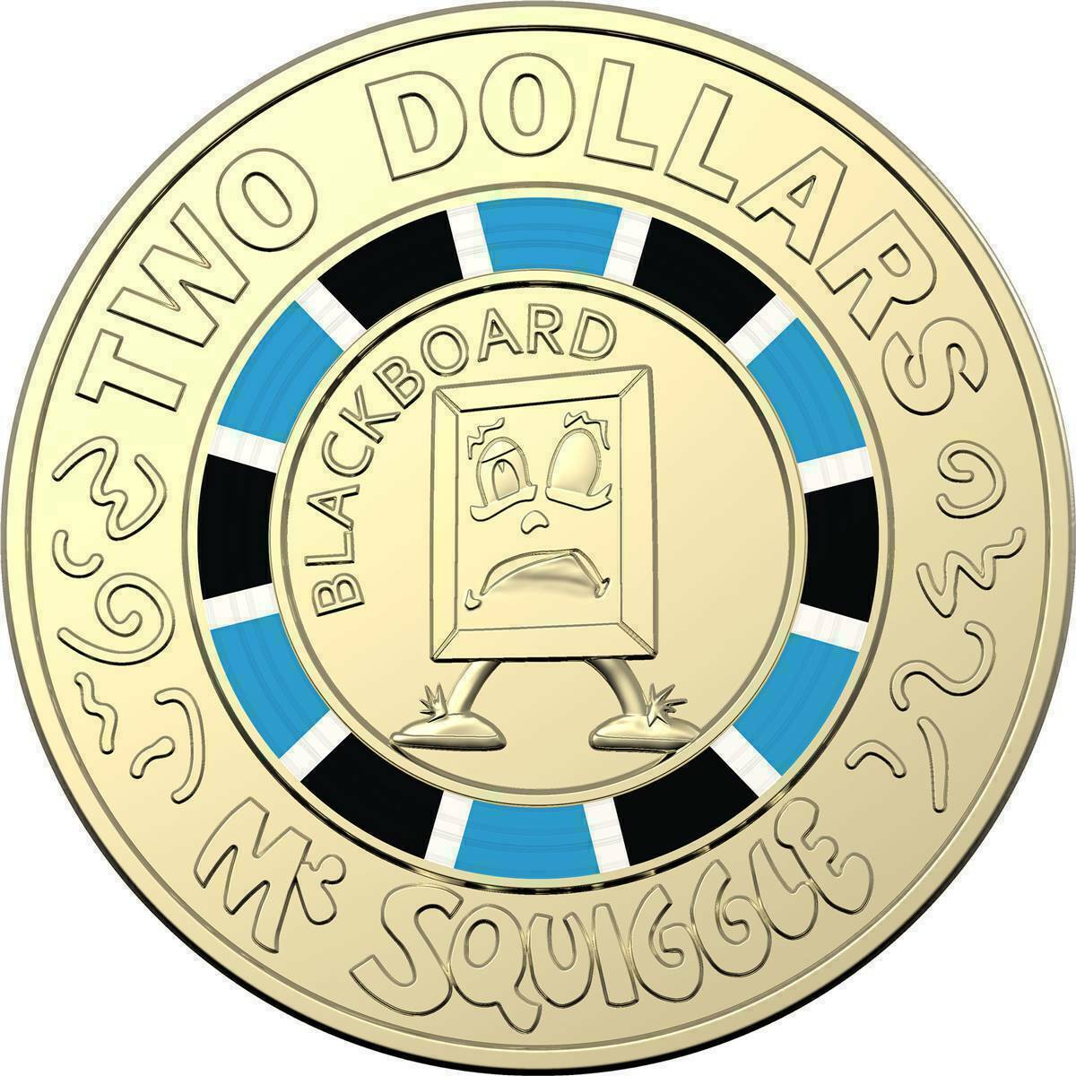 2019 Mr Squiggle - Blackboard Circulated $2 Coin