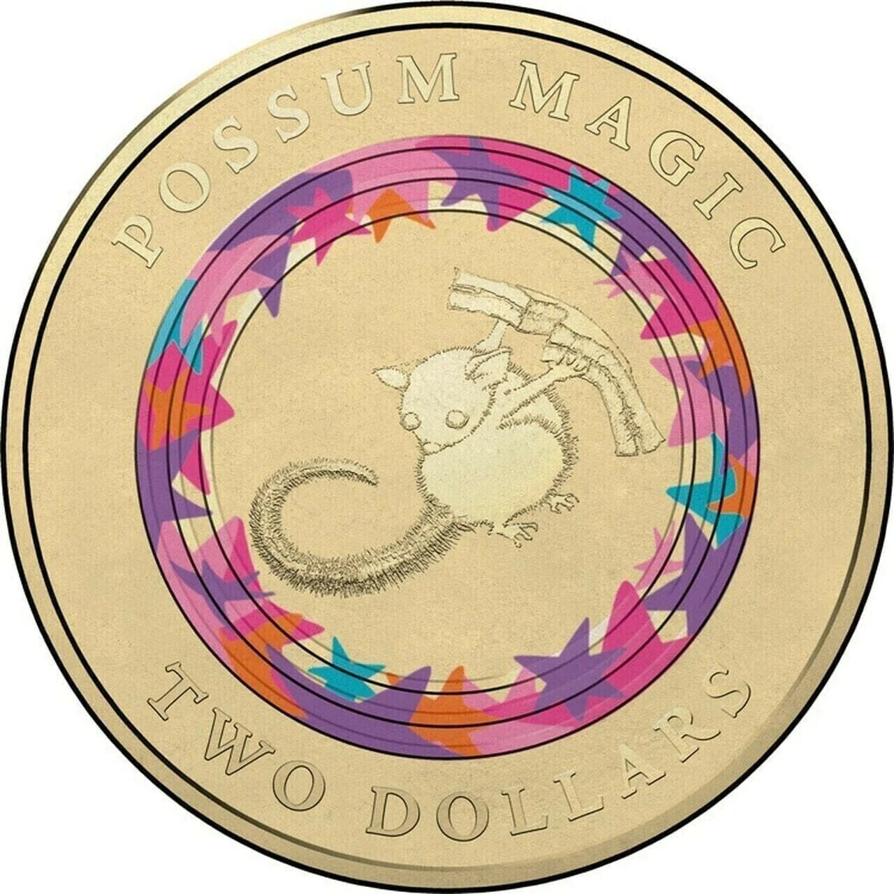 2017 Possum Magic - Hush Sees Tail Circulated $2 Coin