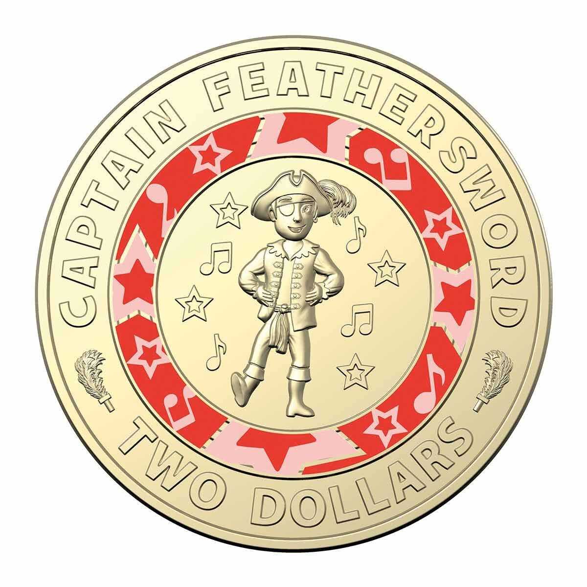 2021 Wiggles - Captain Feathersword Circulated $2 Coin